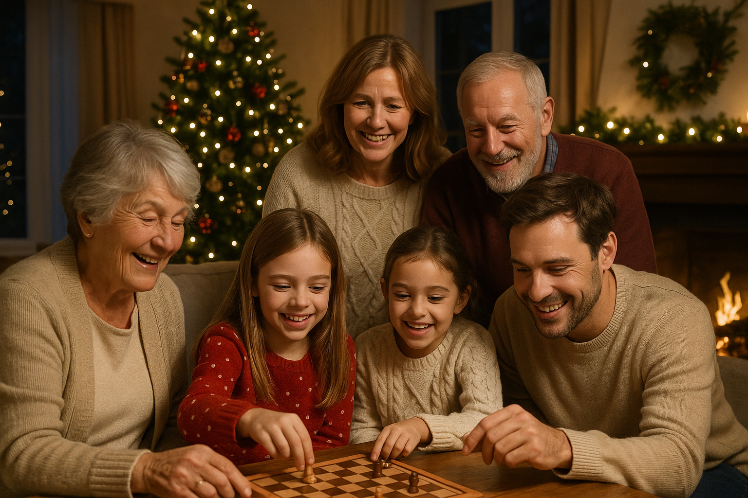 wat te doen met kerst met familie - Illustration