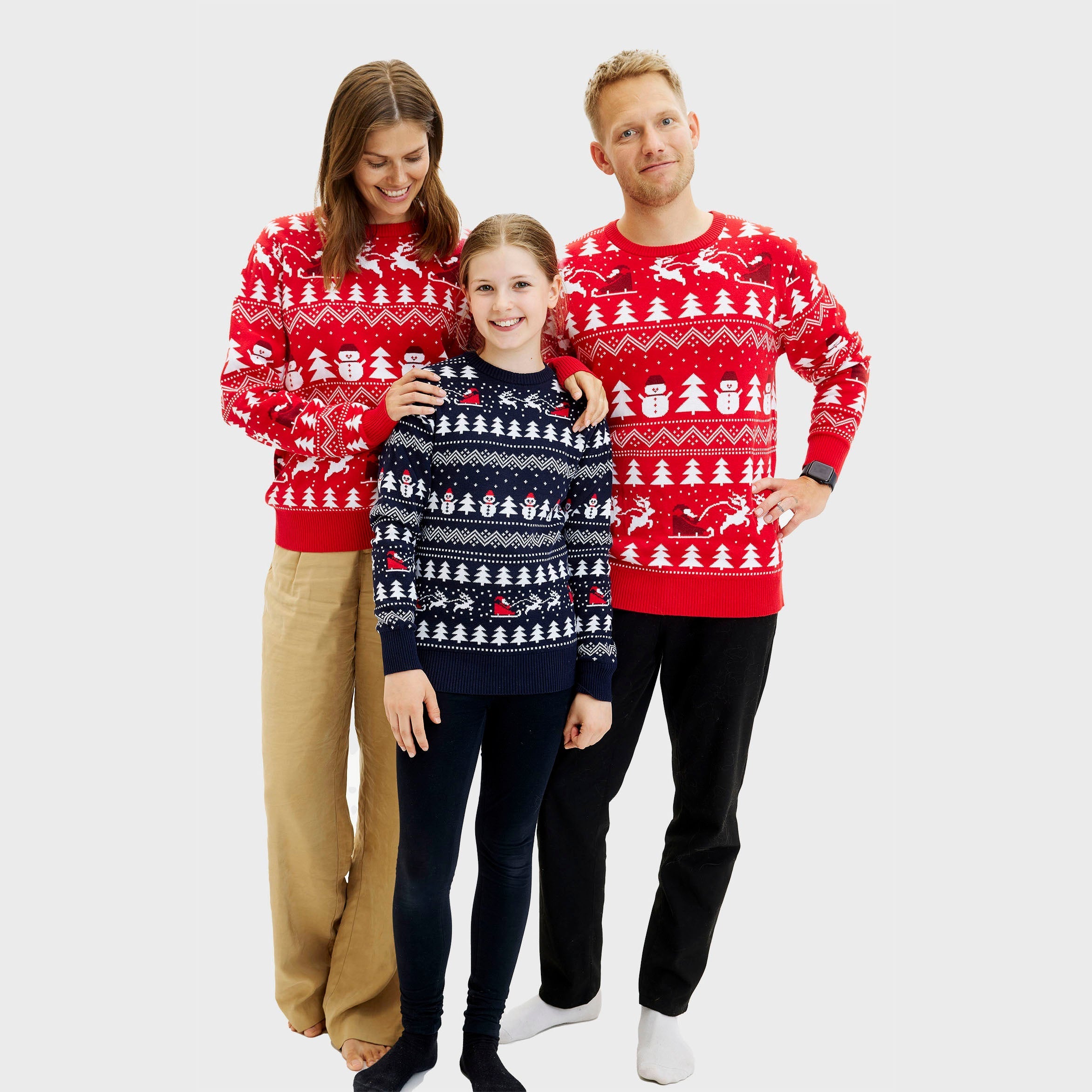 De stijlvolle kersttrui rood- Dames.