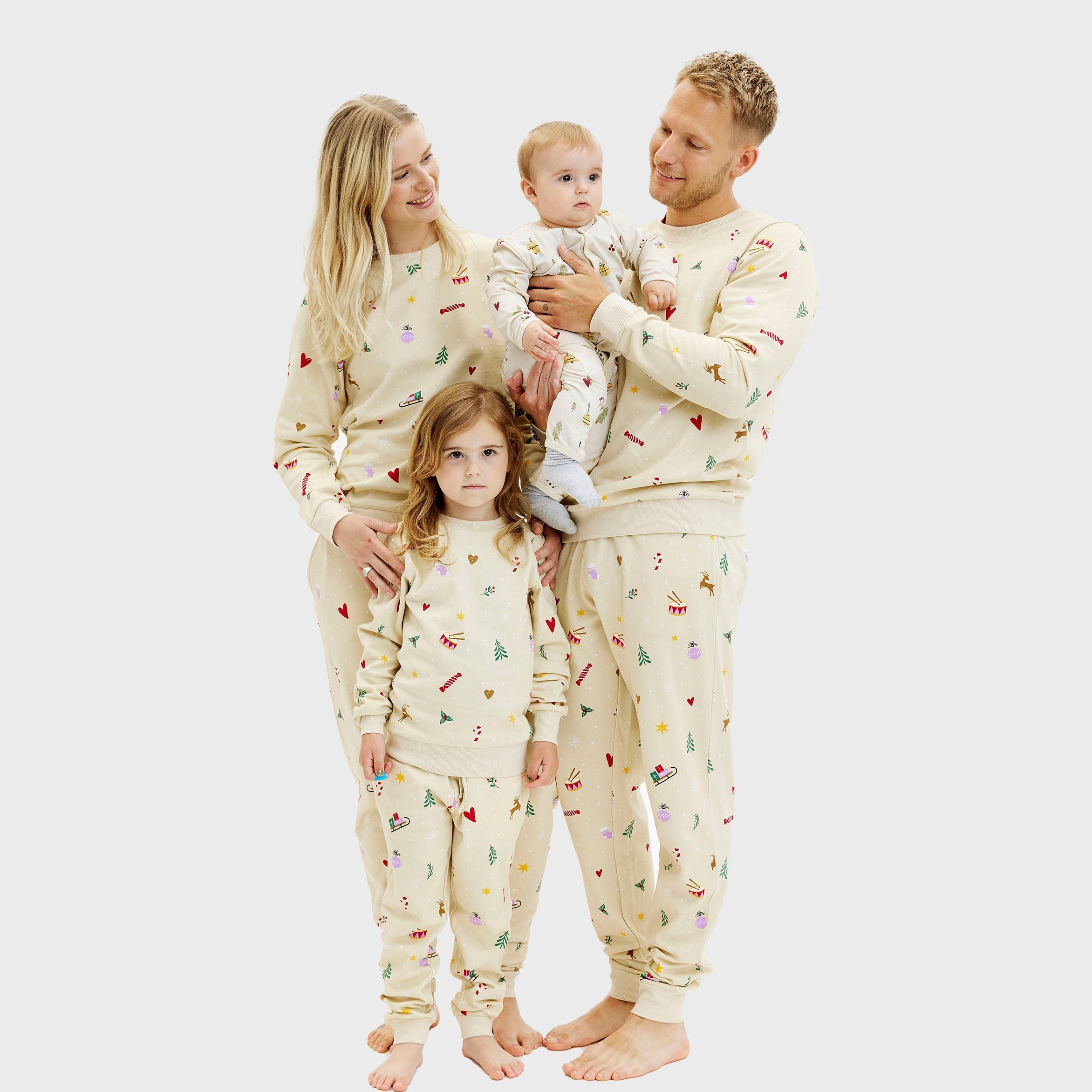 Kerst sweatset beige - Dames.