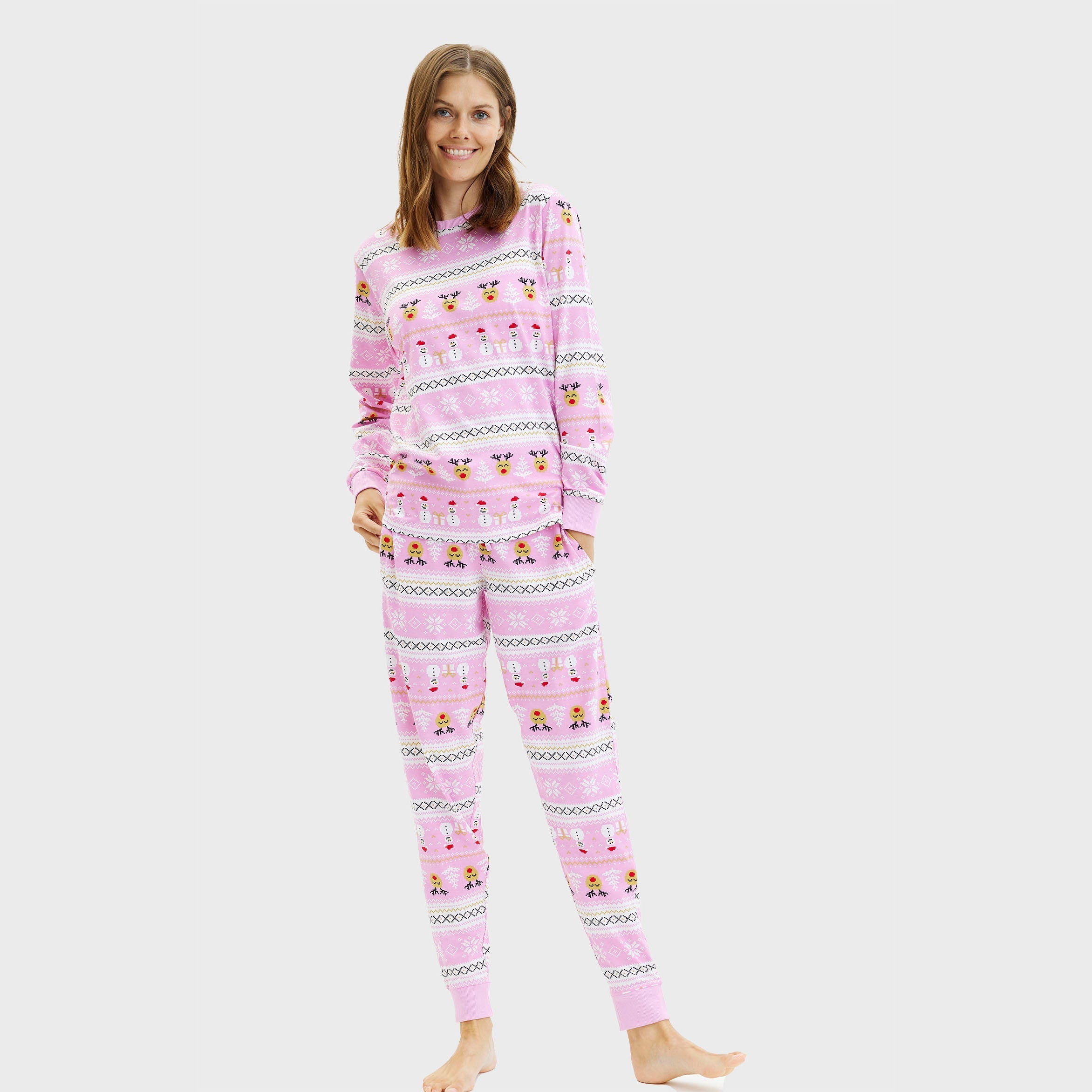 Ultieme kerstpyjama roze - Dames.