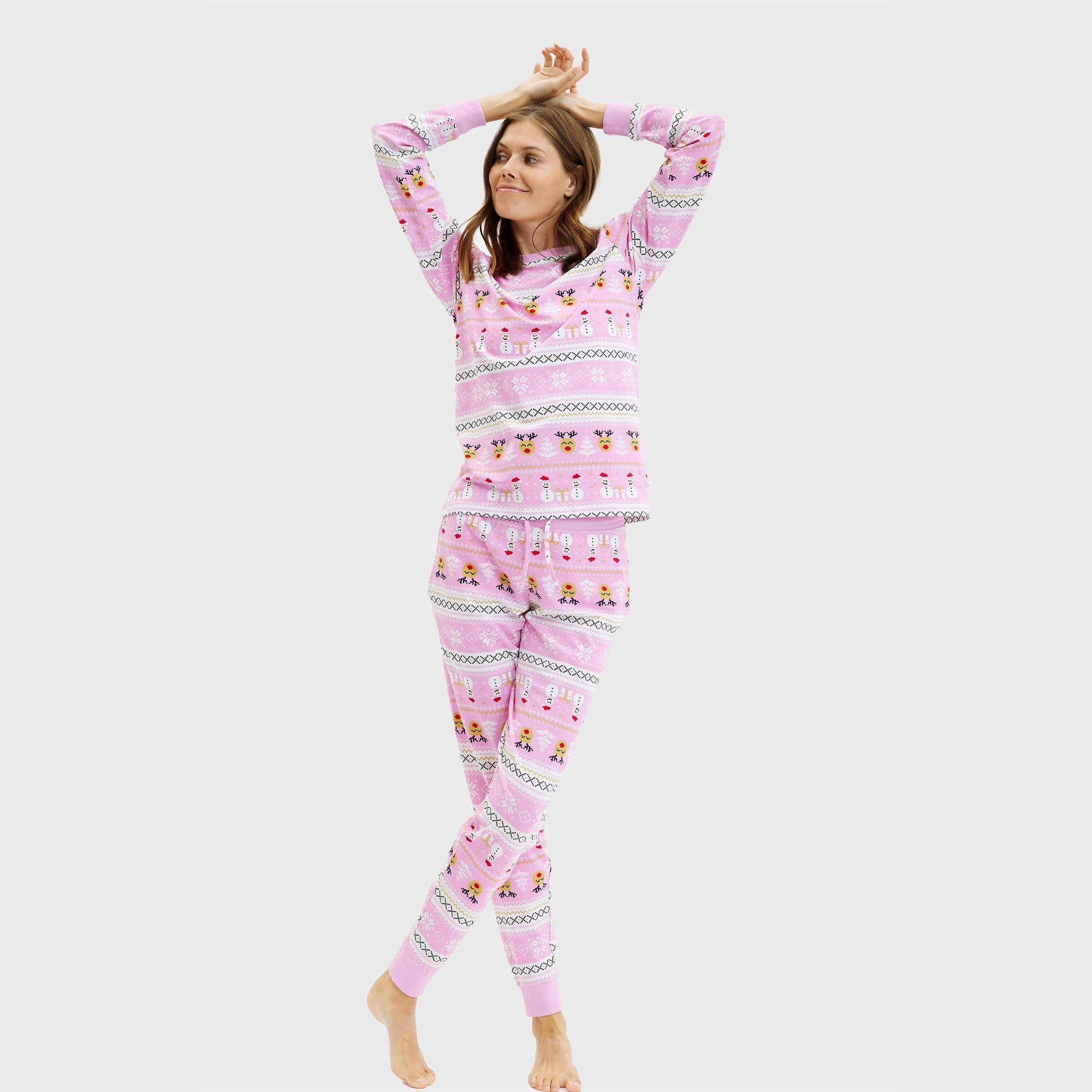 Ultieme kerstpyjama roze - Dames.