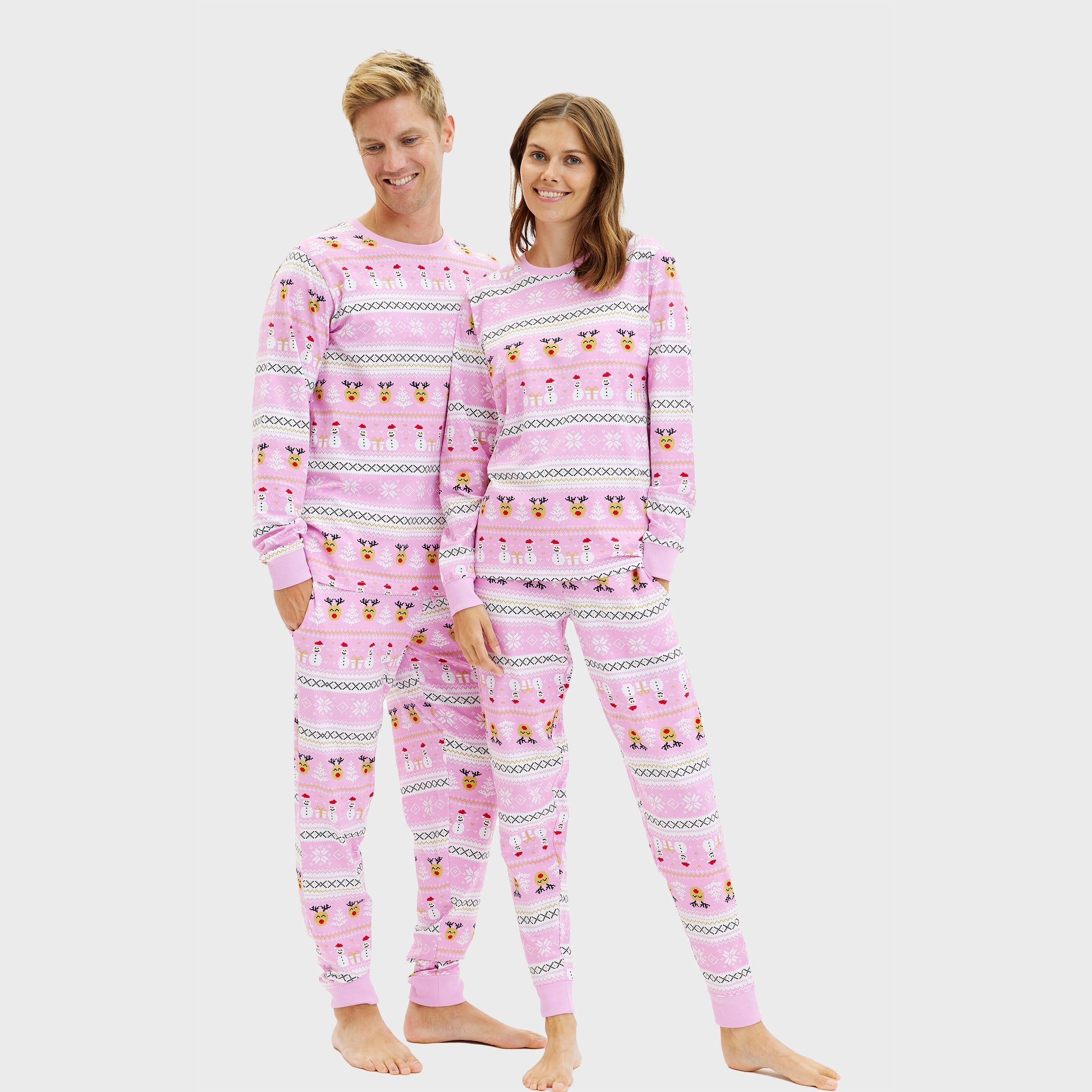Ultieme kerstpyjama roze - Heren.