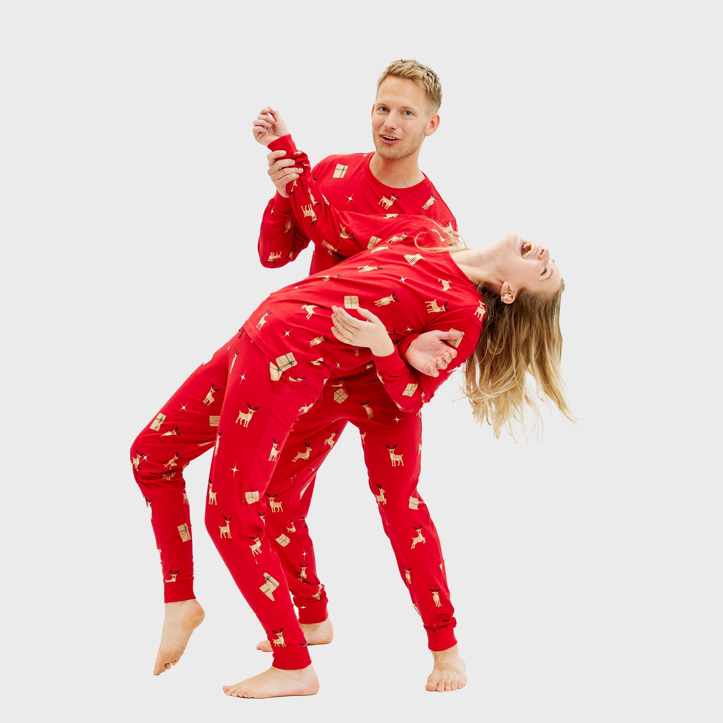 Elegante rode kerstpyjama - Heren.
