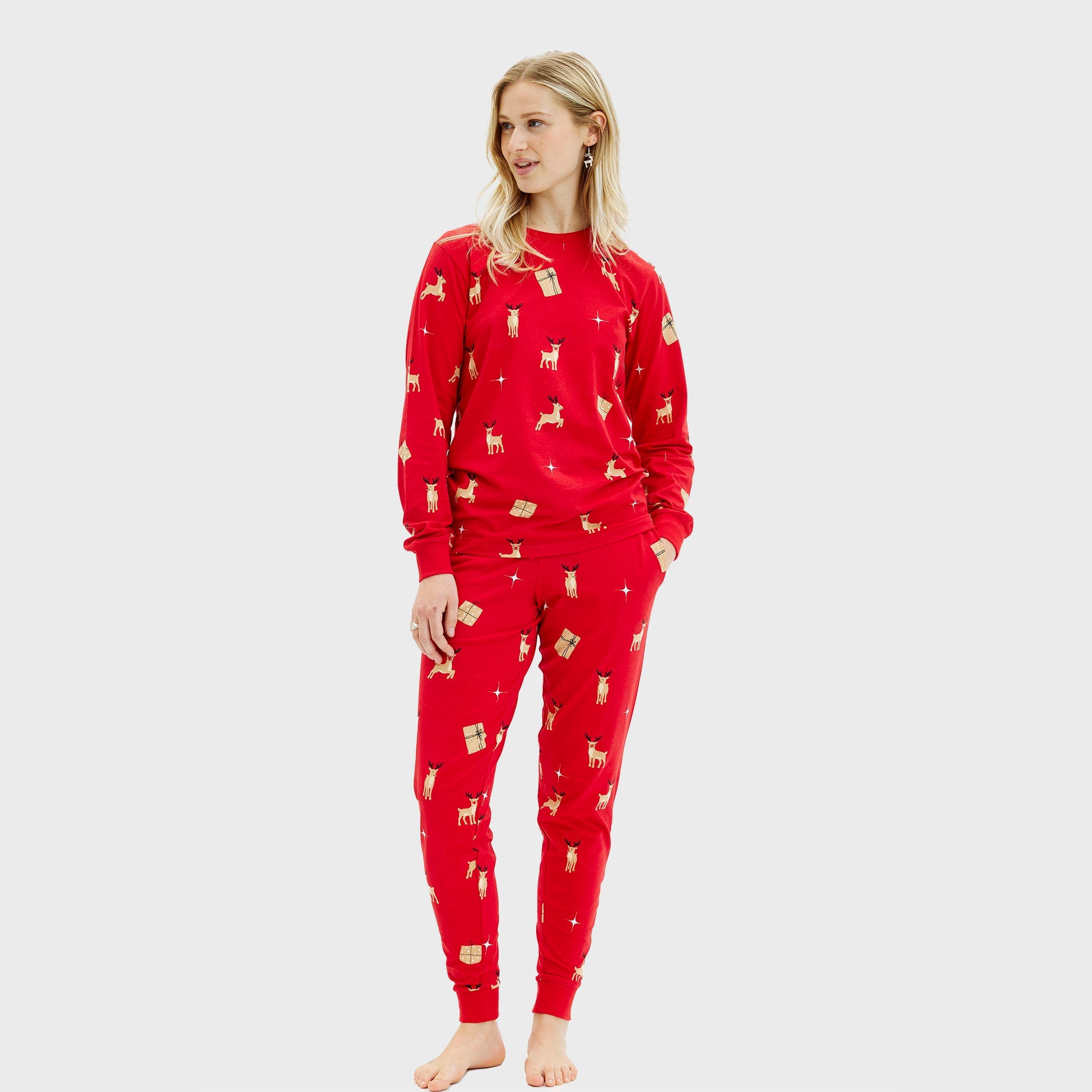 Elegante rode kerstpyjama - Dames.