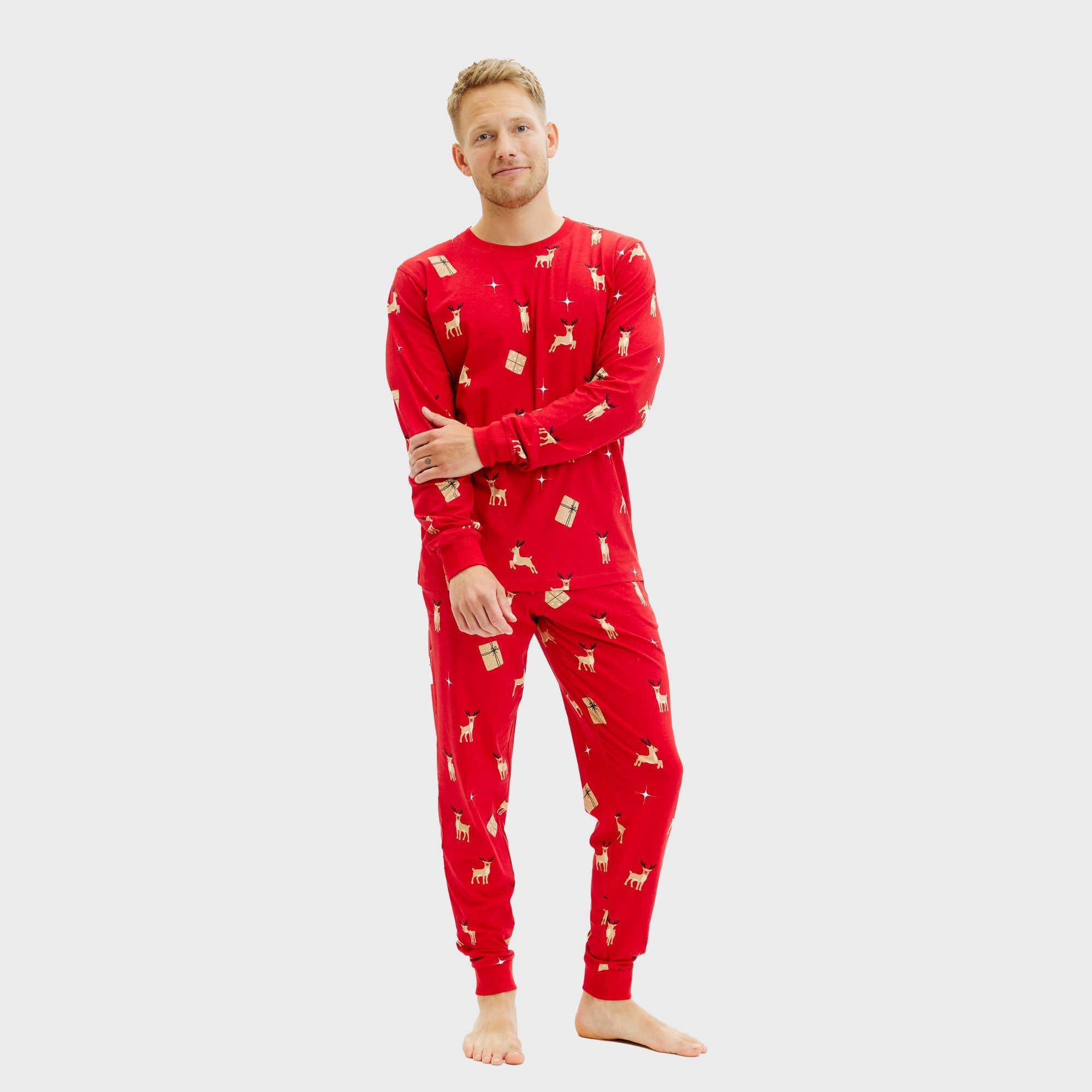 Elegante rode kerstpyjama - Heren.