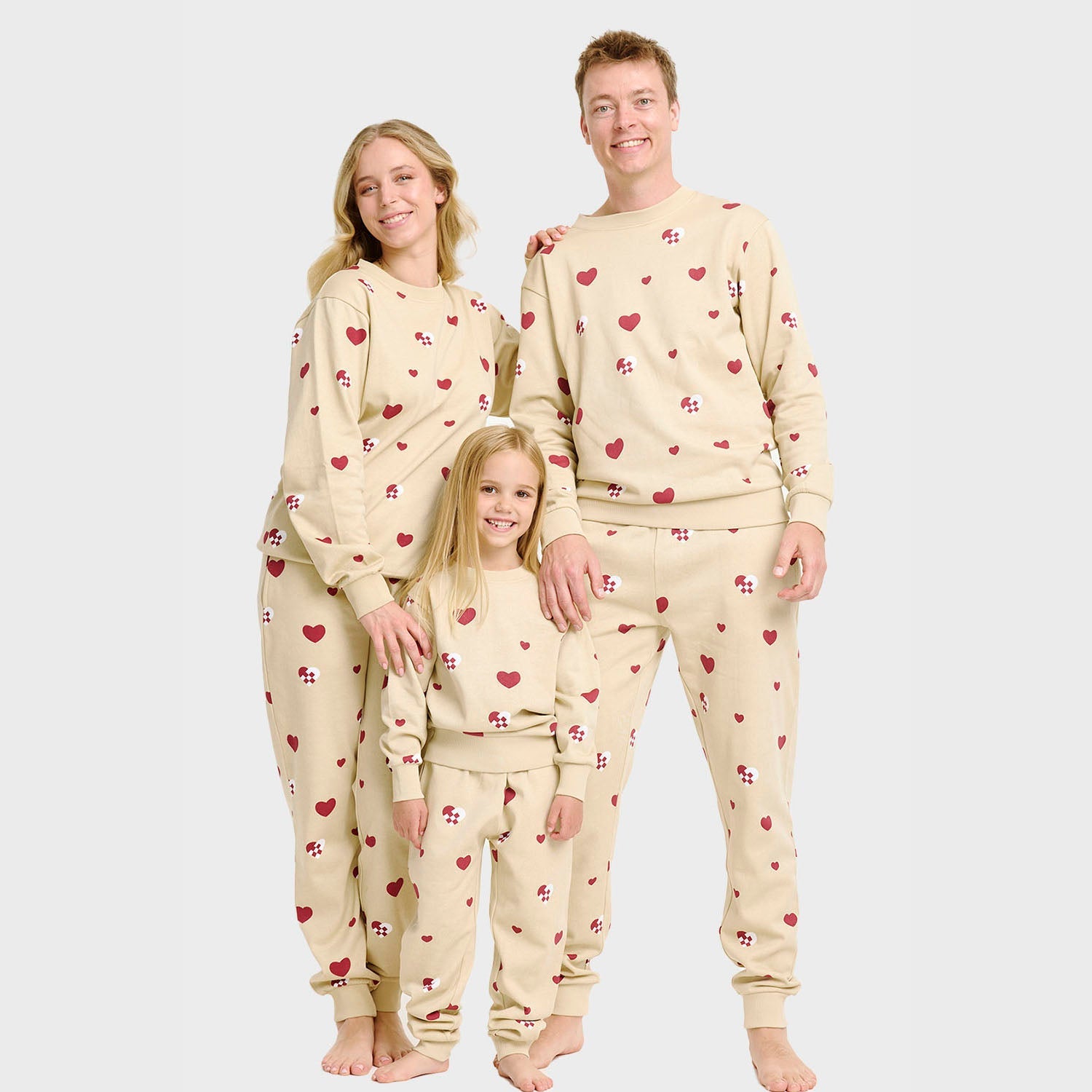 Kersthart sweatset – Kinderen