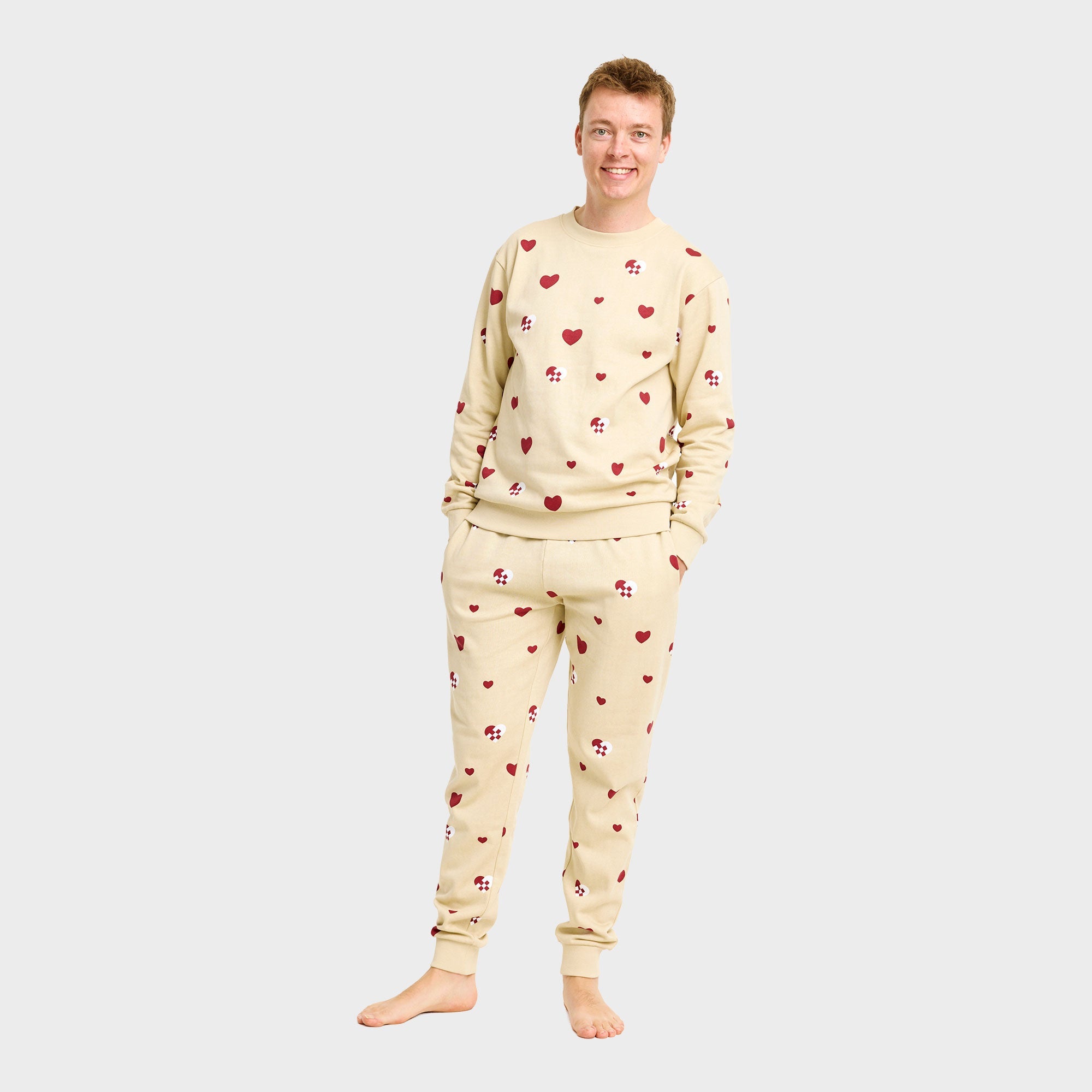 Kersthart sweatset – Heren