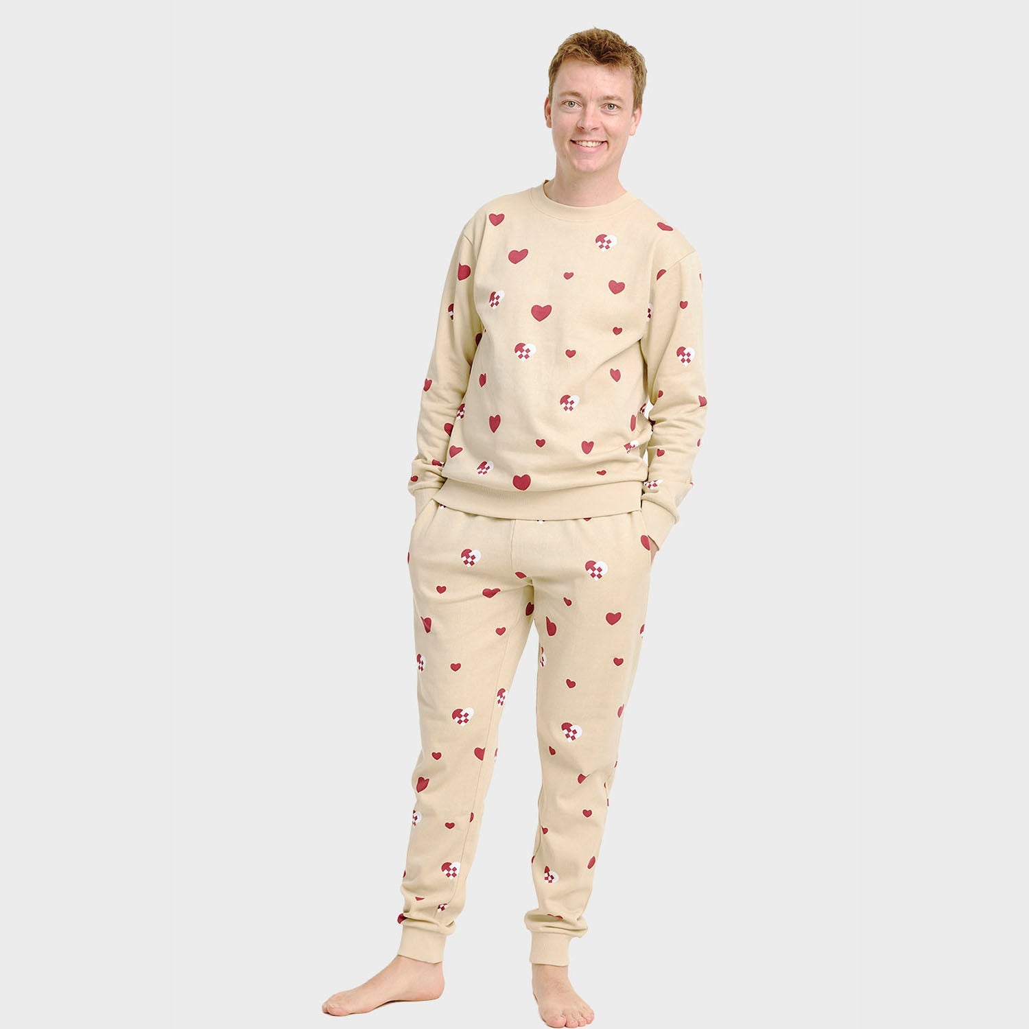 Kersthart sweatset – Heren