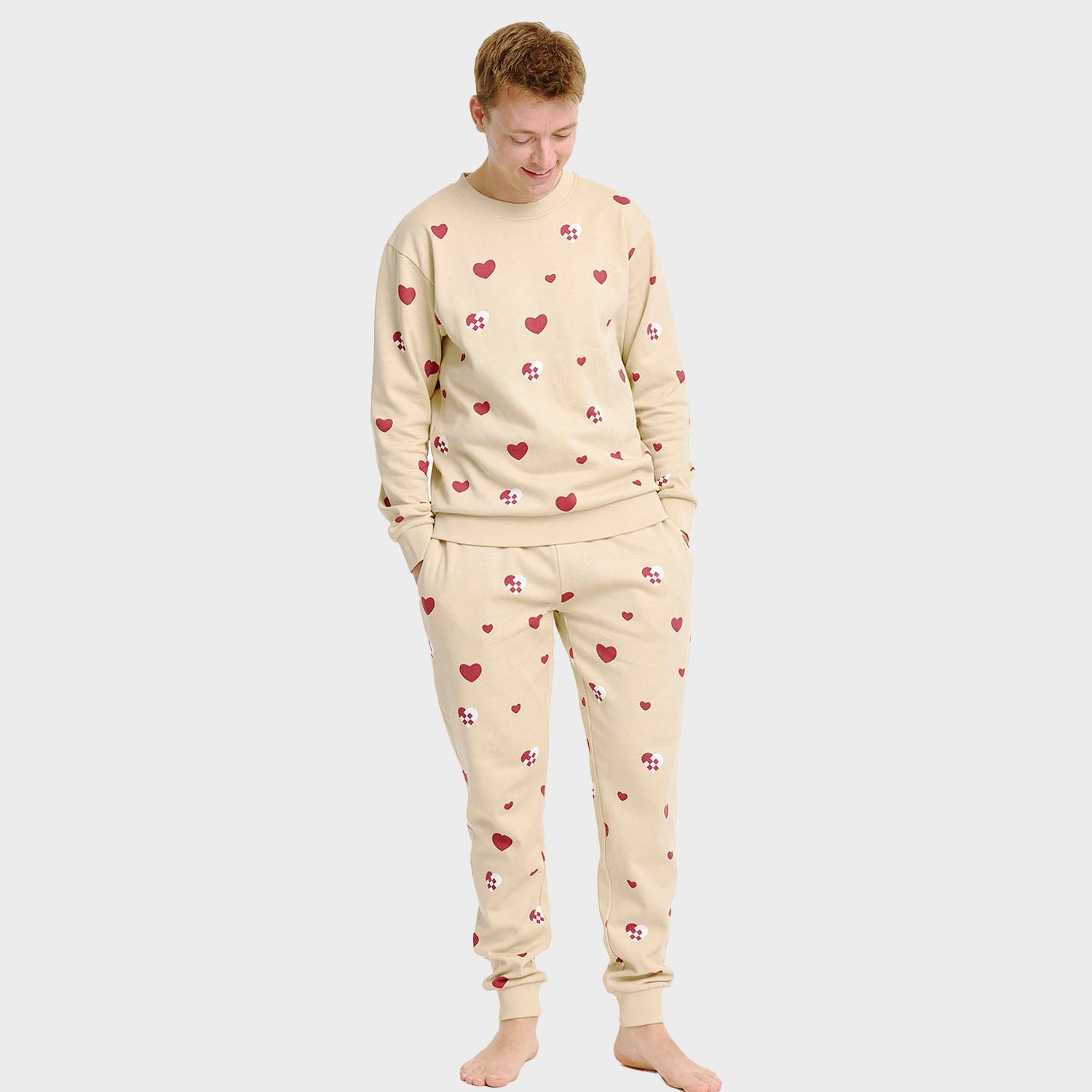 Kersthart sweatset – Heren