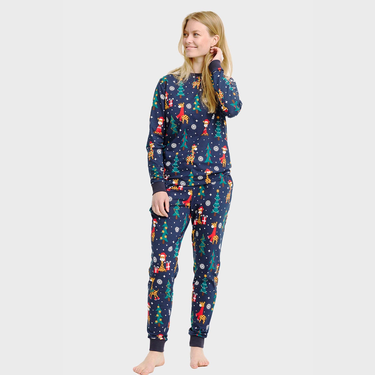 De giraffen kerstpyjama – Dames
