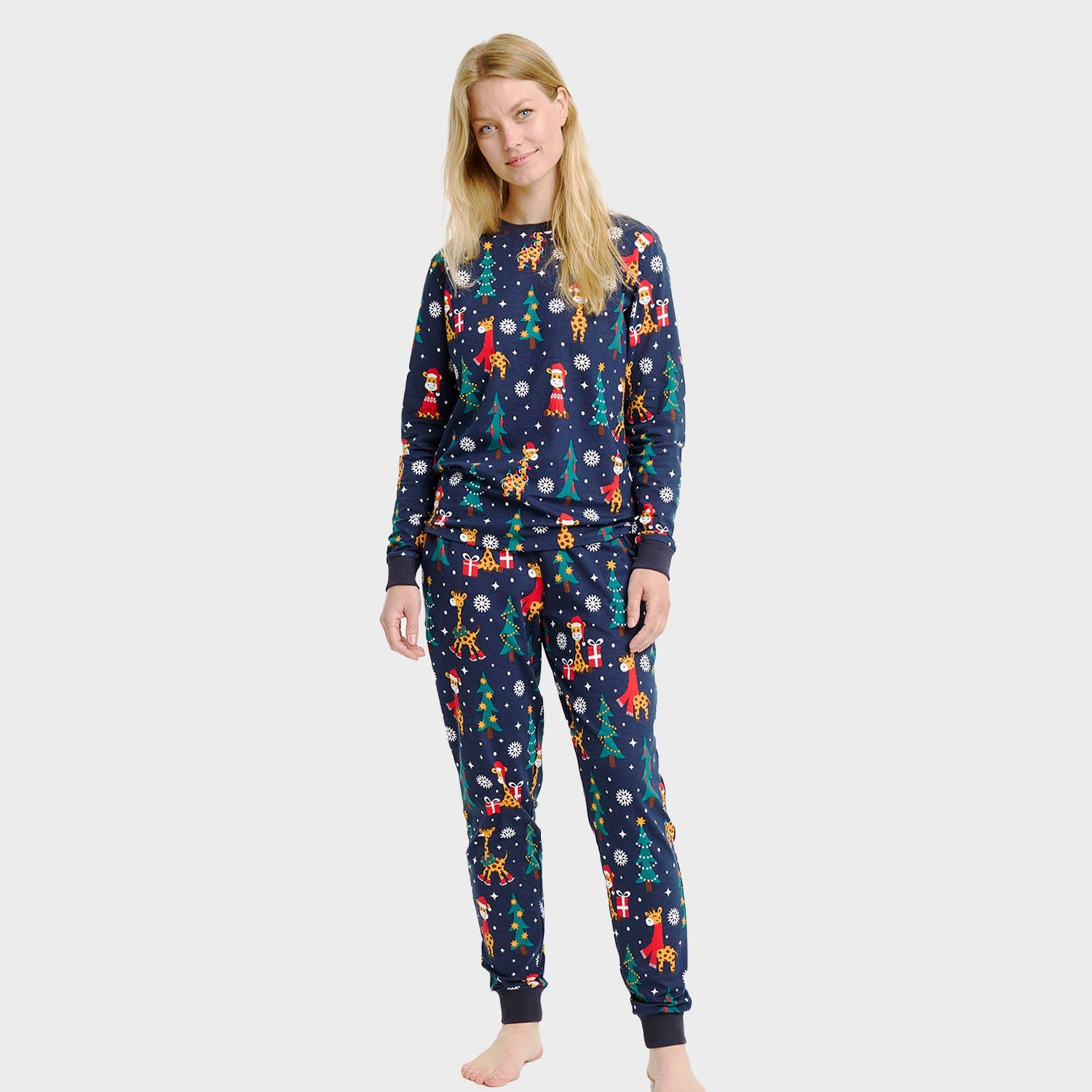 De giraffen kerstpyjama – Dames