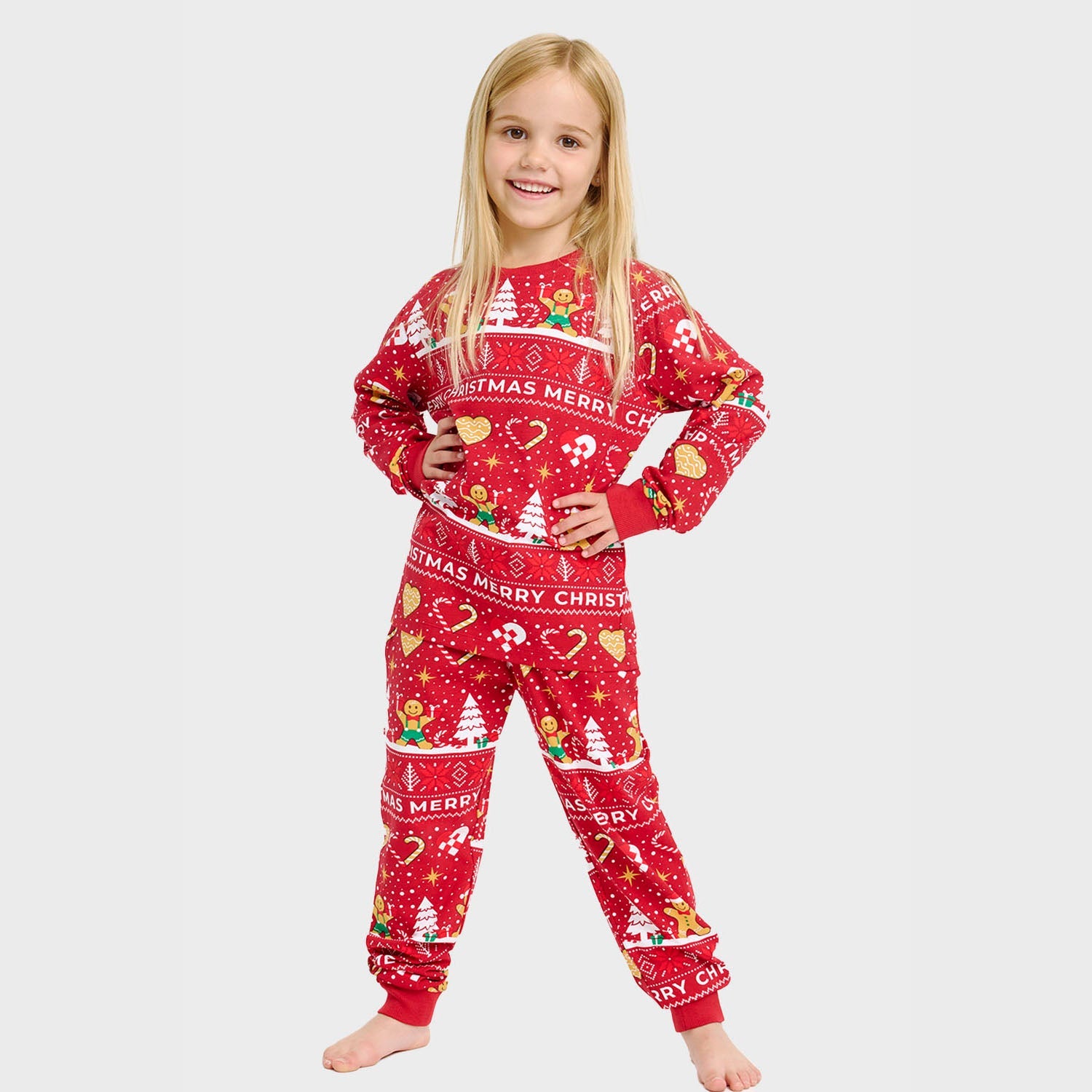 Christmas Cookie kerstpyjama rood – Kinderen