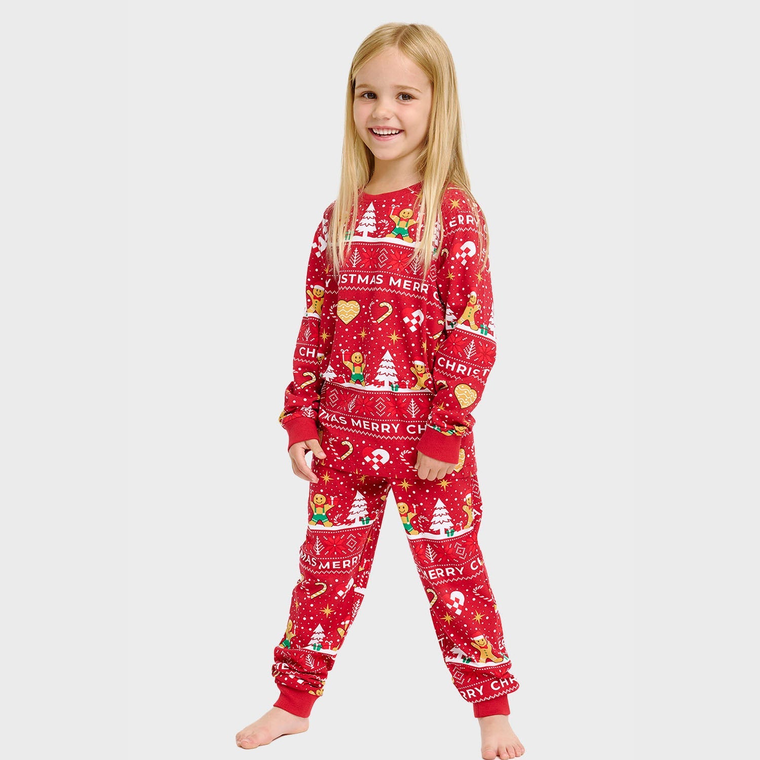 Christmas Cookie kerstpyjama rood – Kinderen