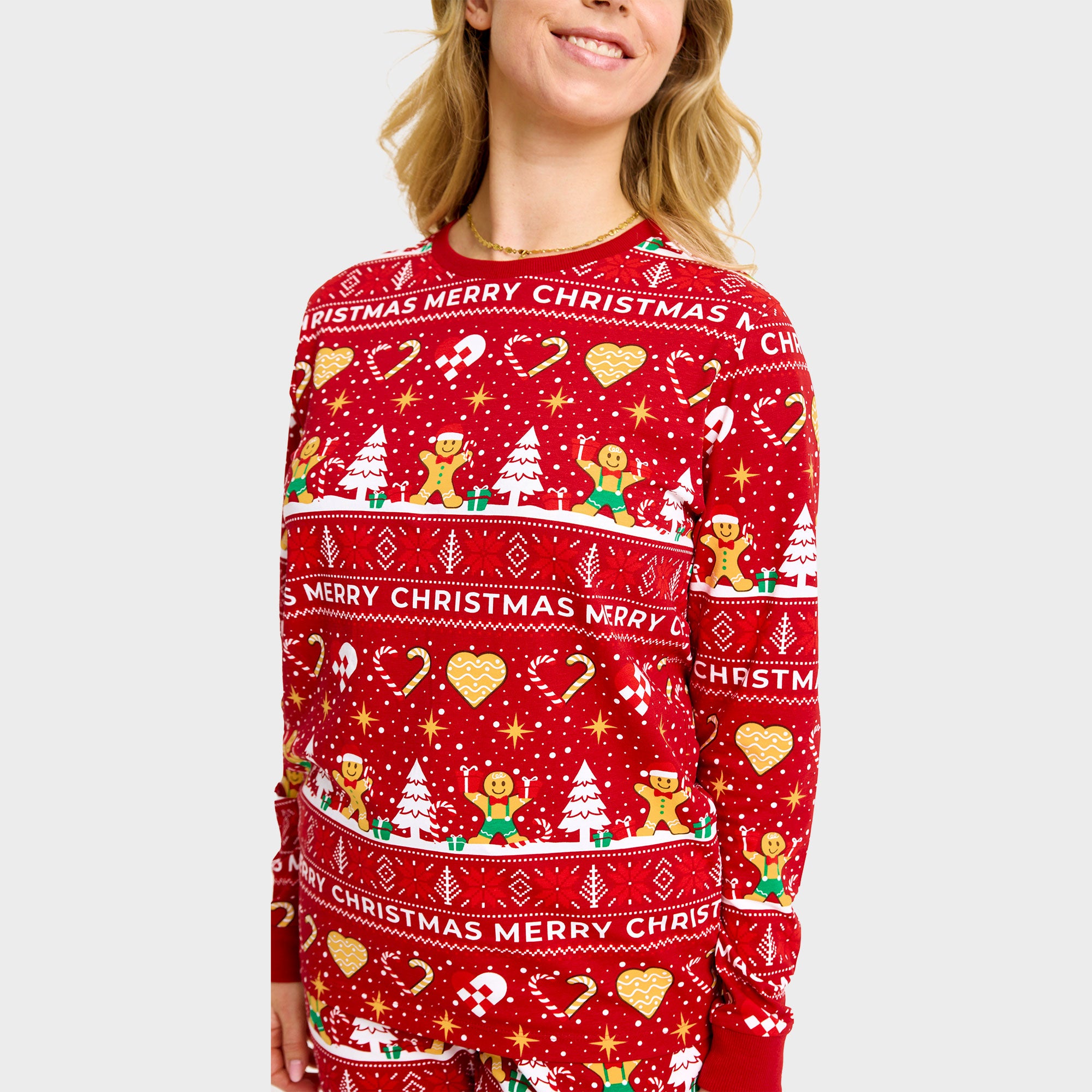 Christmas Cookie kerstpyjama rood – Dames
