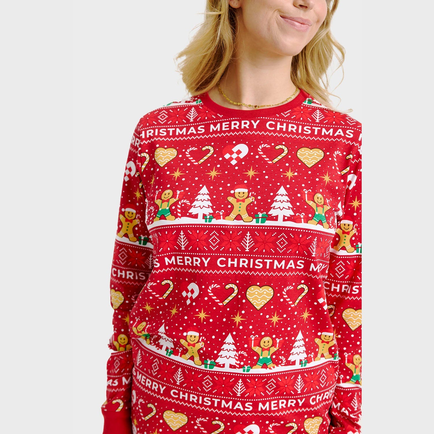 Christmas Cookie kerstpyjama rood – Dames