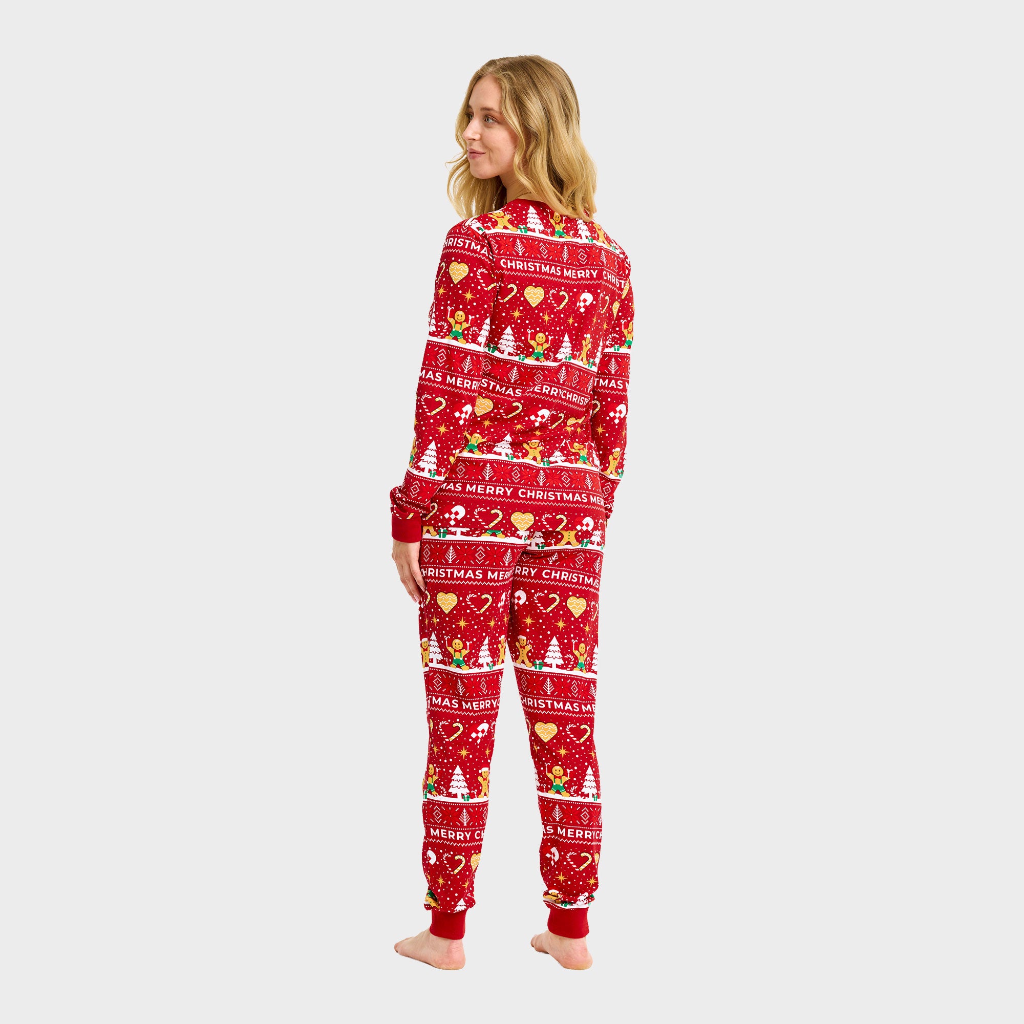 Christmas Cookie kerstpyjama rood – Dames
