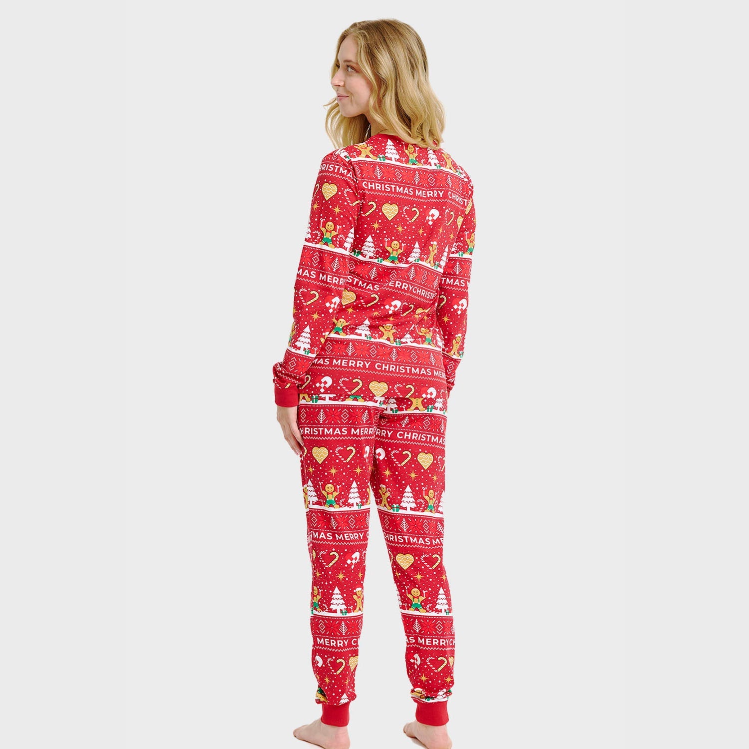 Christmas Cookie kerstpyjama rood – Dames