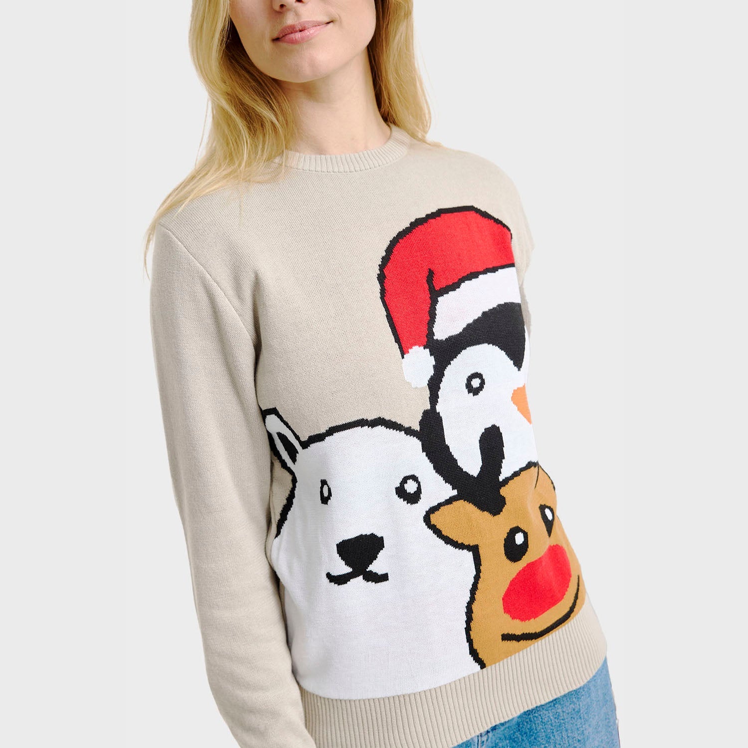 Dieren kersttrui – Dames
