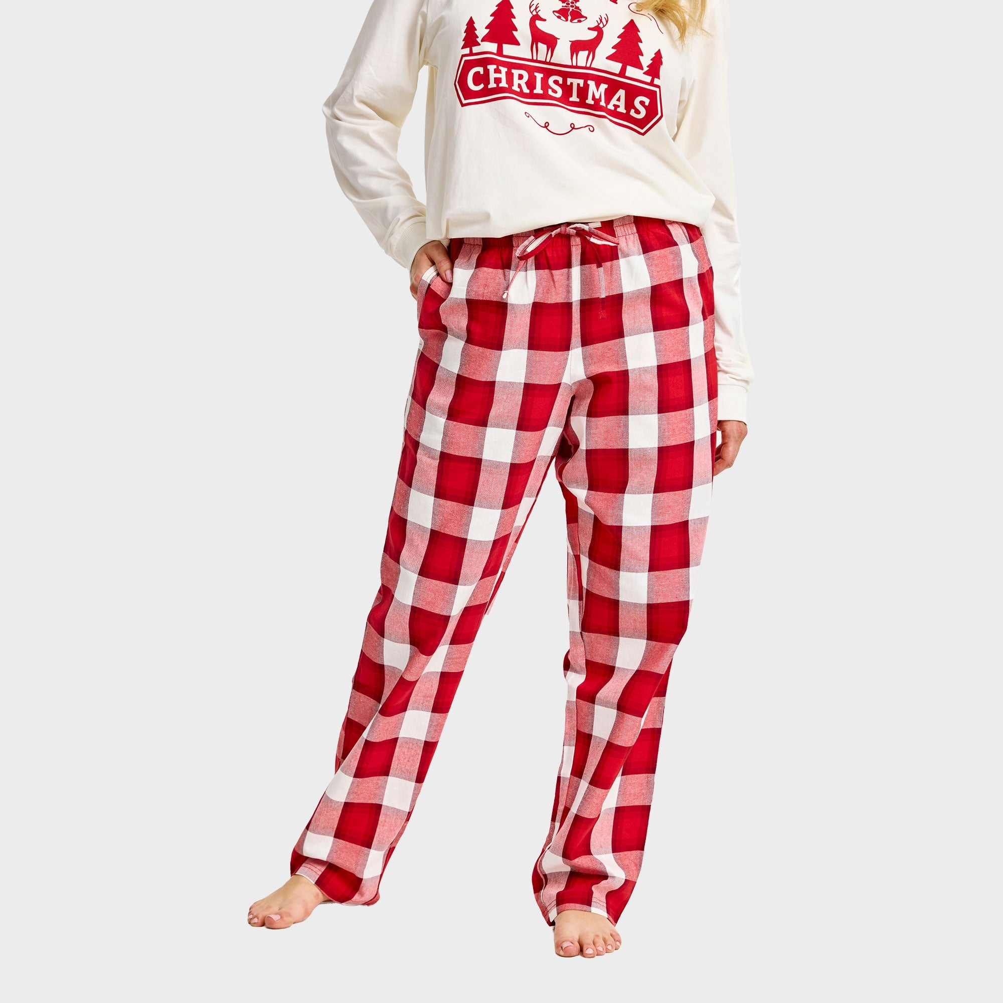 Flanellen kerstbroek – Dames
