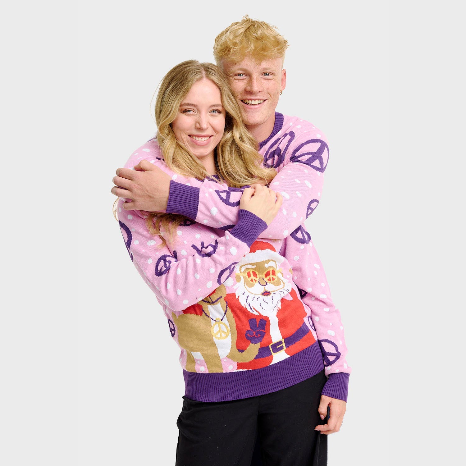 Hippie kersttrui – Heren