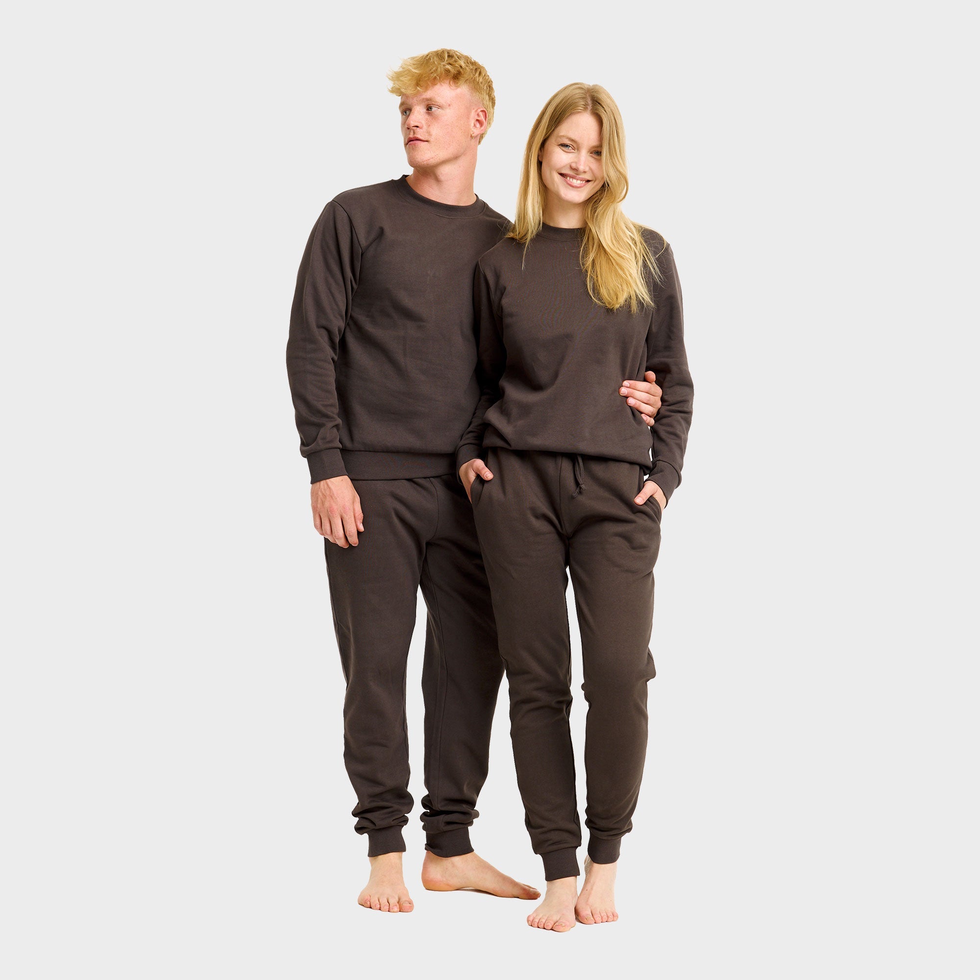 Sweatset bruin - Heren.