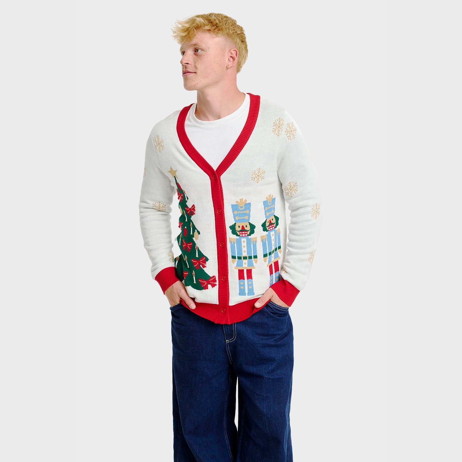 The Nutcracker kerstcardigan – Heren