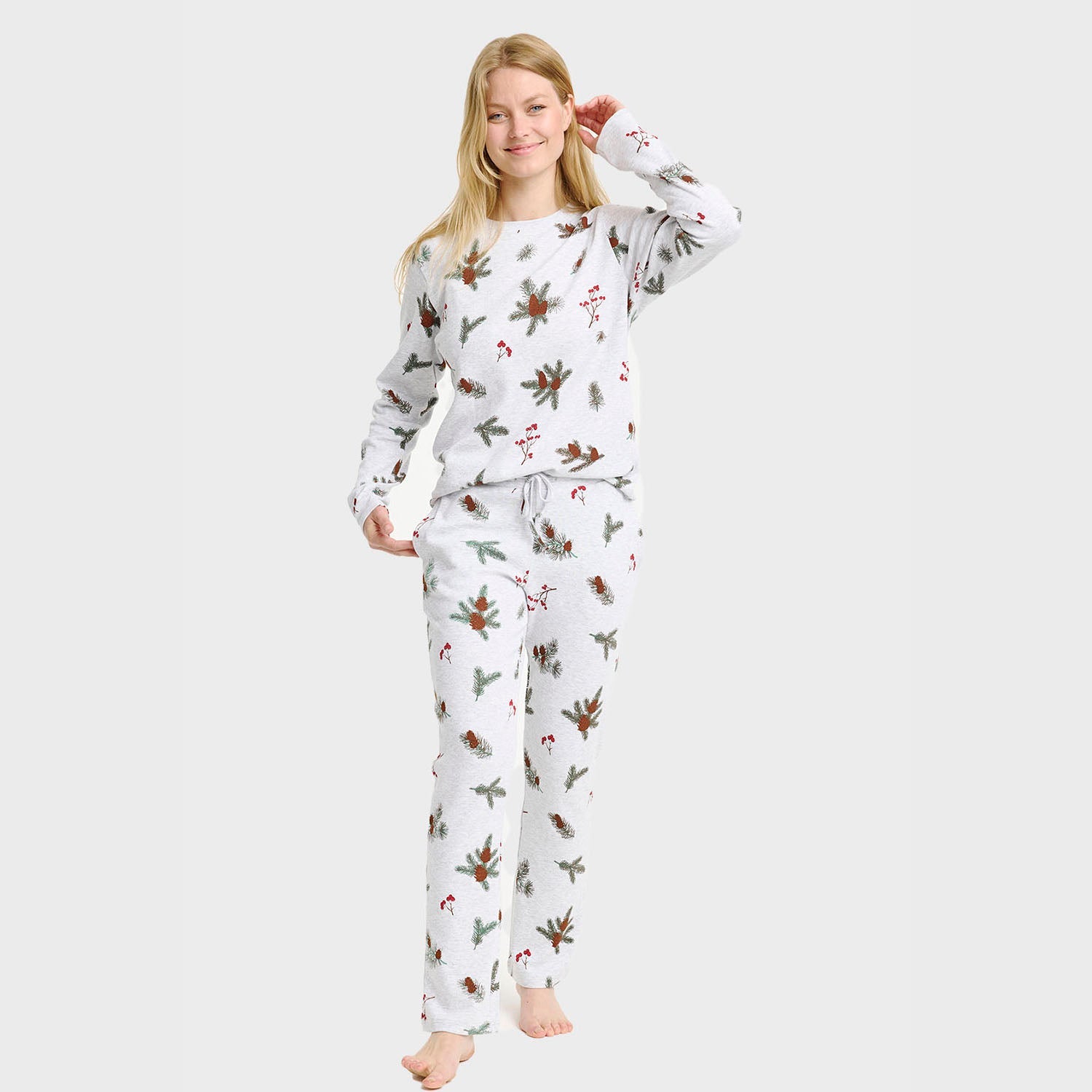 De geribde pyjama – Dames