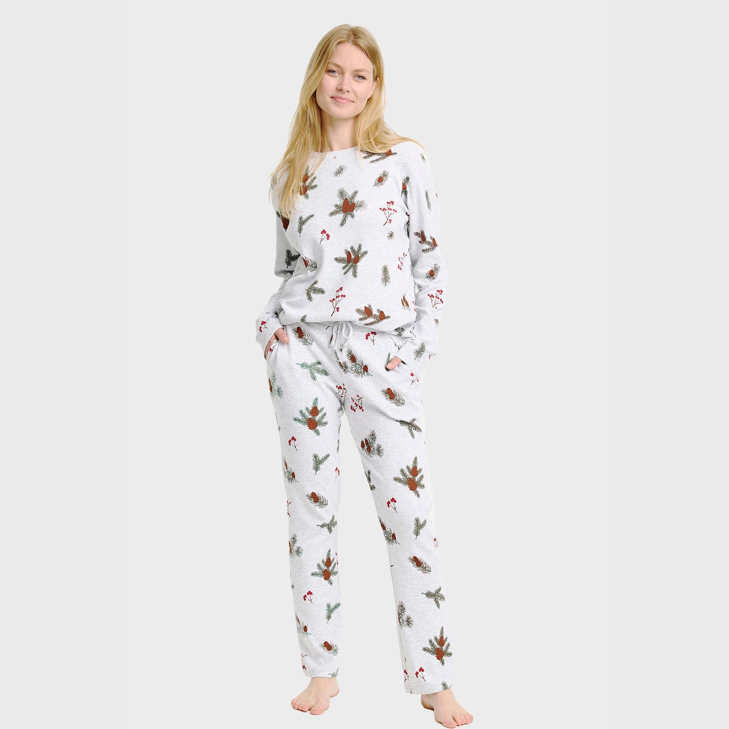 De geribde pyjama – Dames