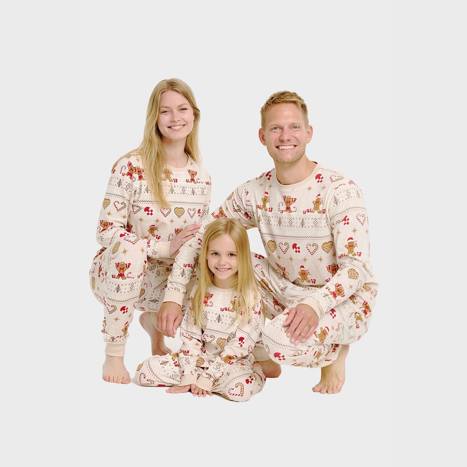 Christmas Cookie kerstpyjama beige – Heren