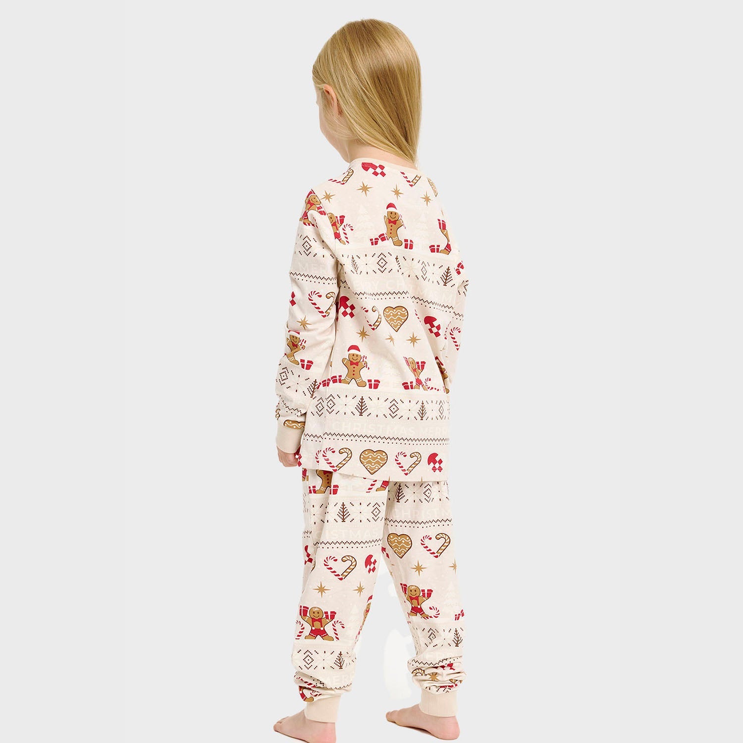 Christmas Cookie kerstpyjama beige – Kinderen