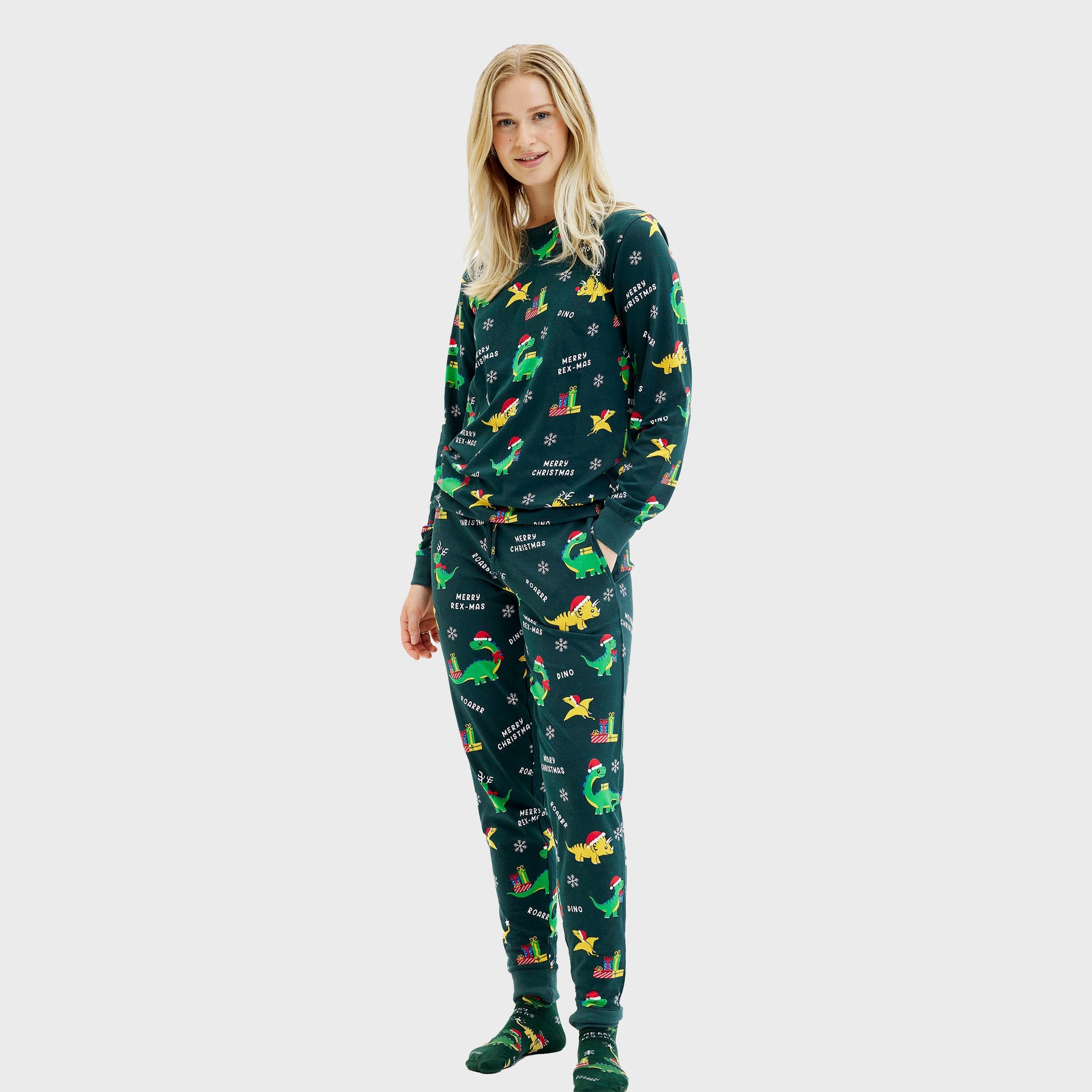 Dino Kerst pyjama - Dames.