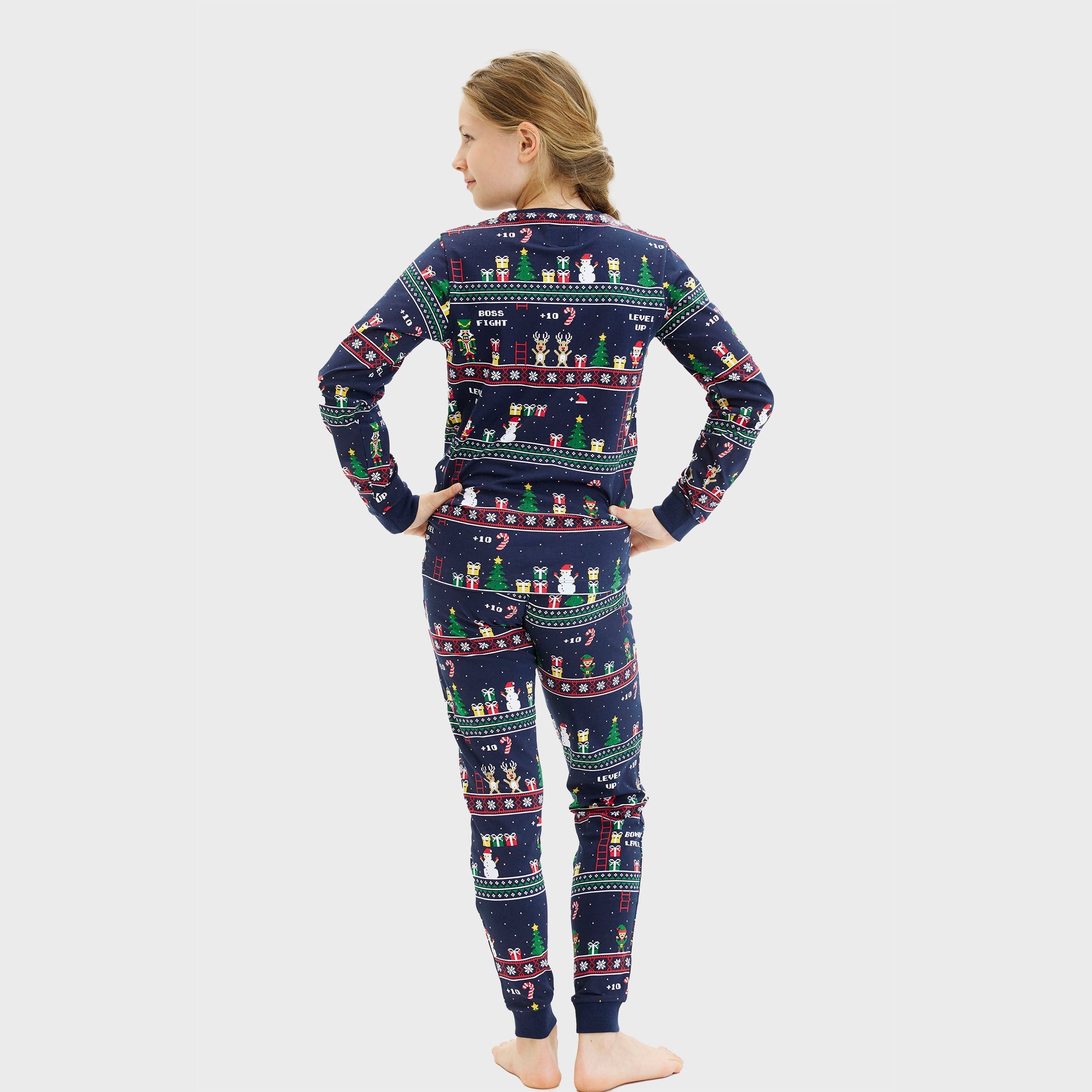 Vintage gamer kerstpyjama - Kinderen.