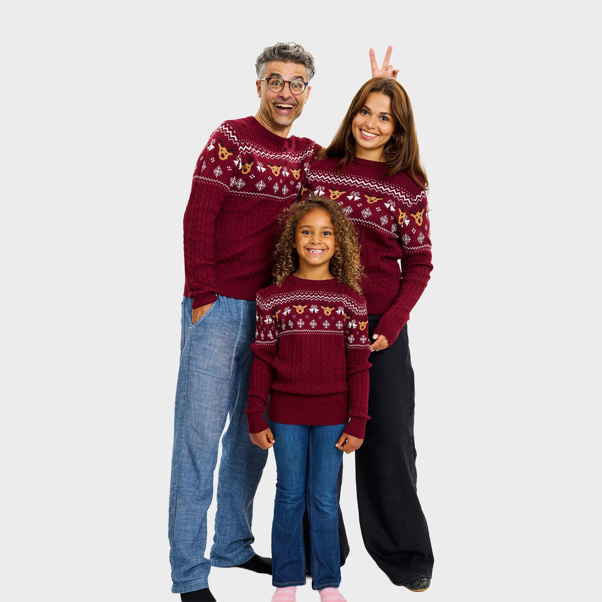 Wijnrode kersttrui – Kinderen