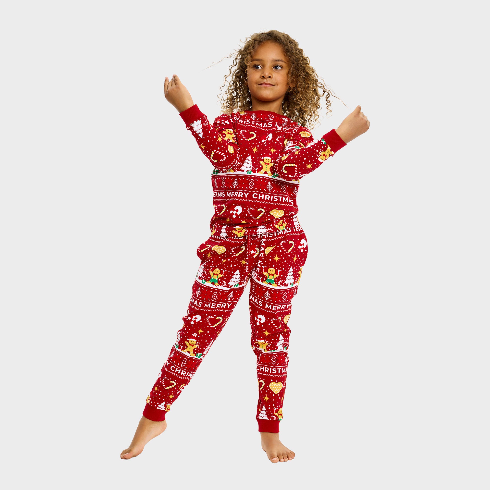 Christmas Cookie kerstpyjama rood – Kinderen