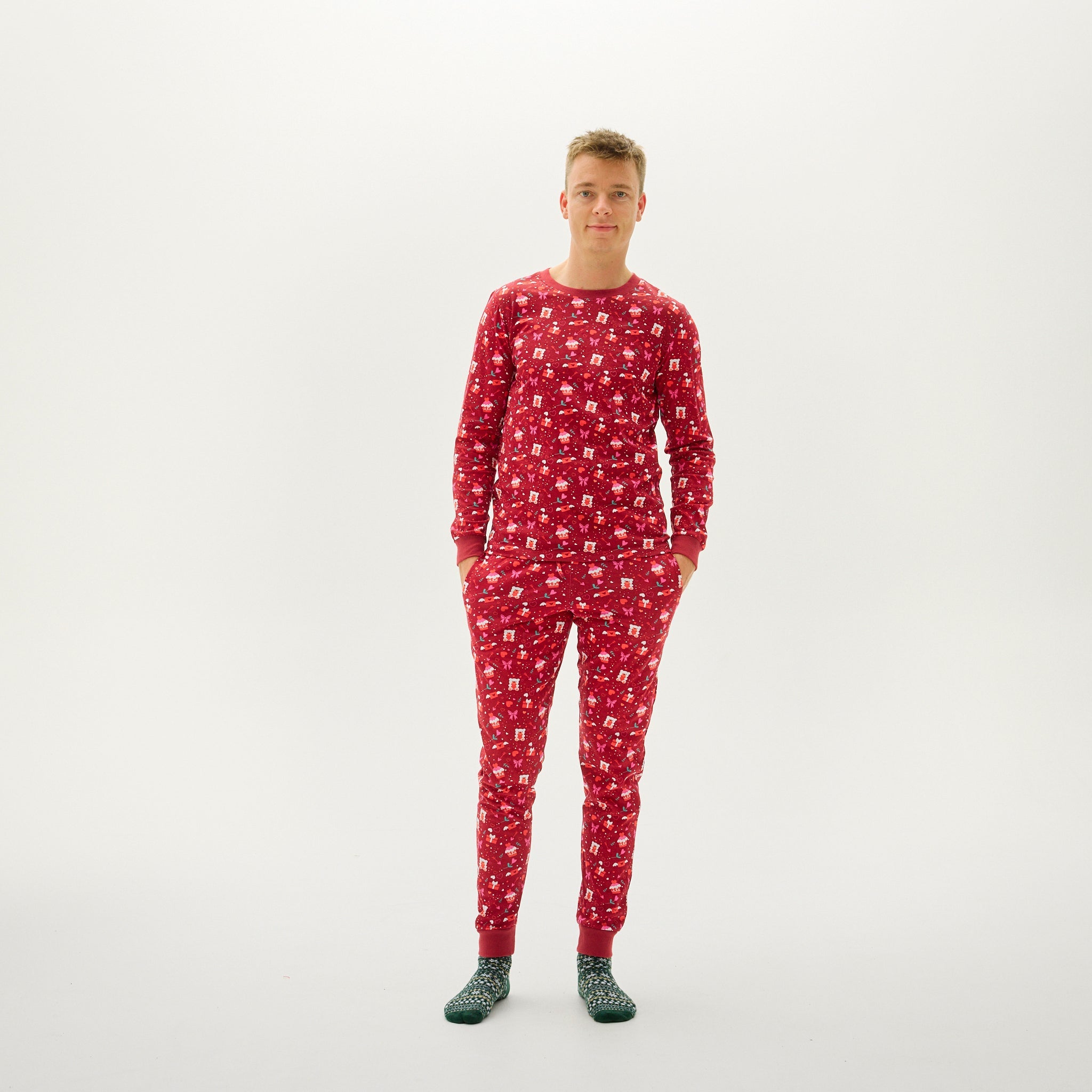 Valentijnsdag Pyjama Rood - Heren