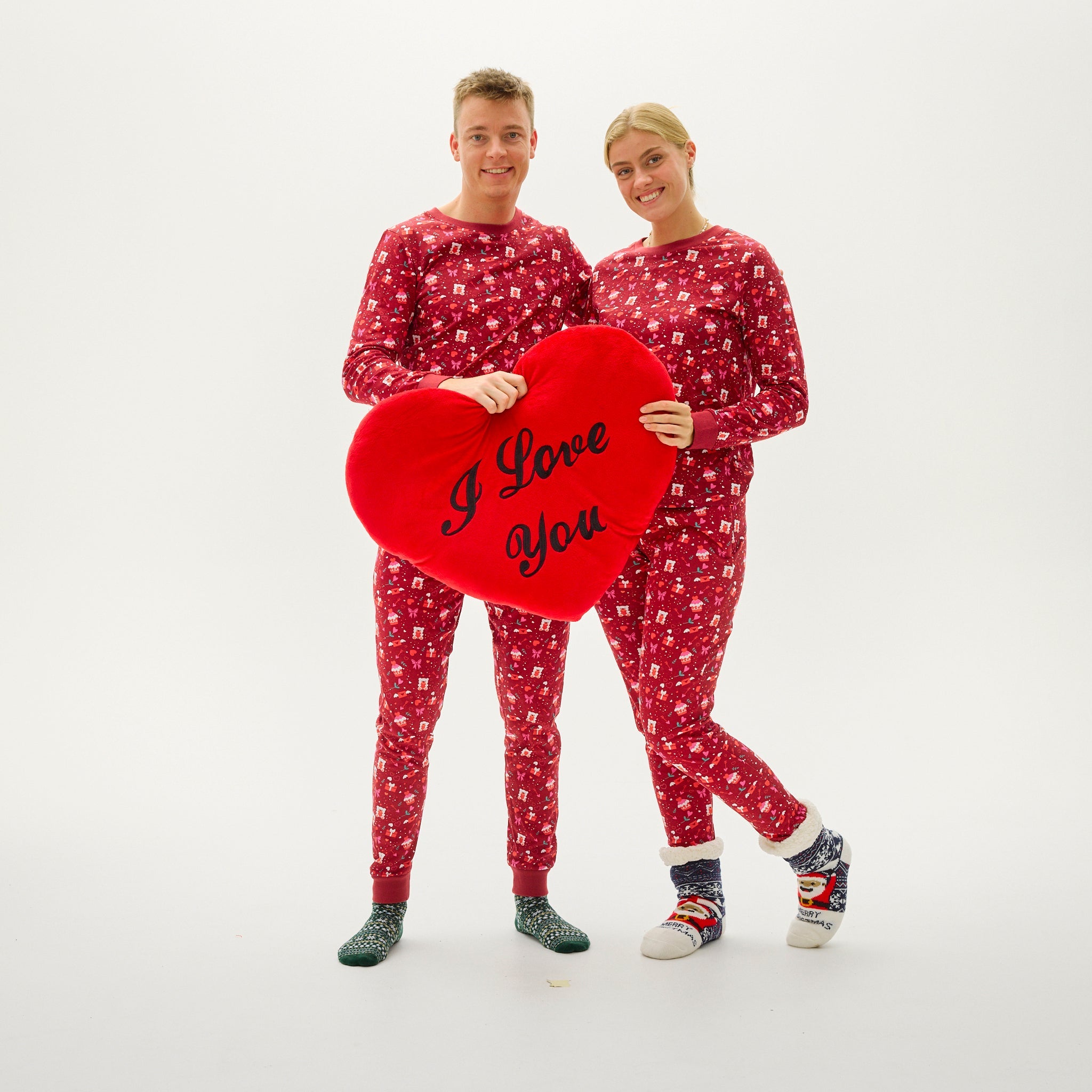 Valentijnsdag Pyjama Rood - Heren
