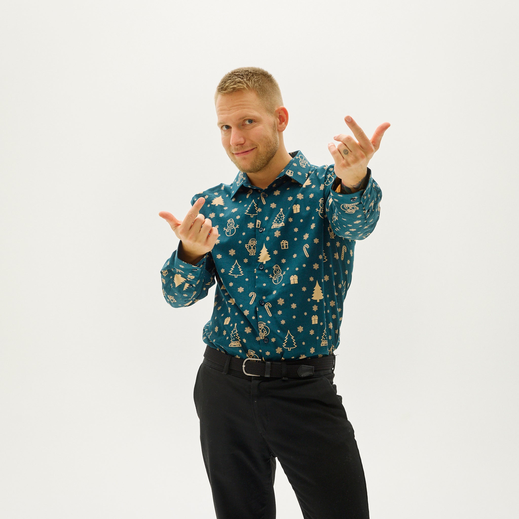 The Snowman's Christmas Shirt - Heren.